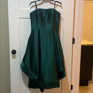 Betsy & Adam Tea Length Strapless Dress